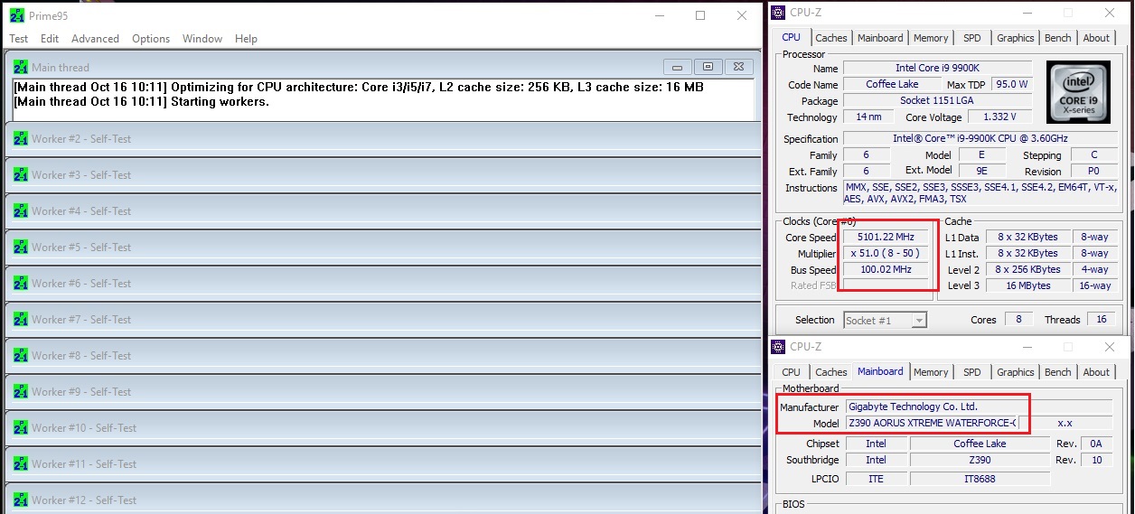test Z390 AORUS Xtreme