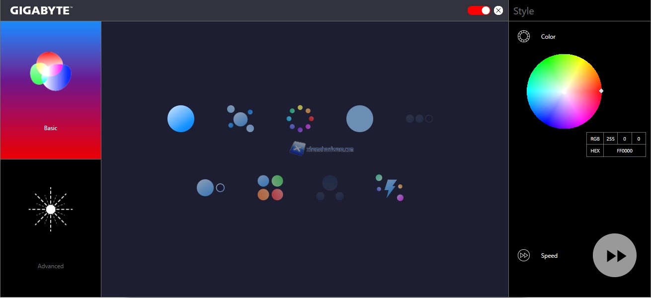 GIGABYTE RGB Fusion APP Center 2