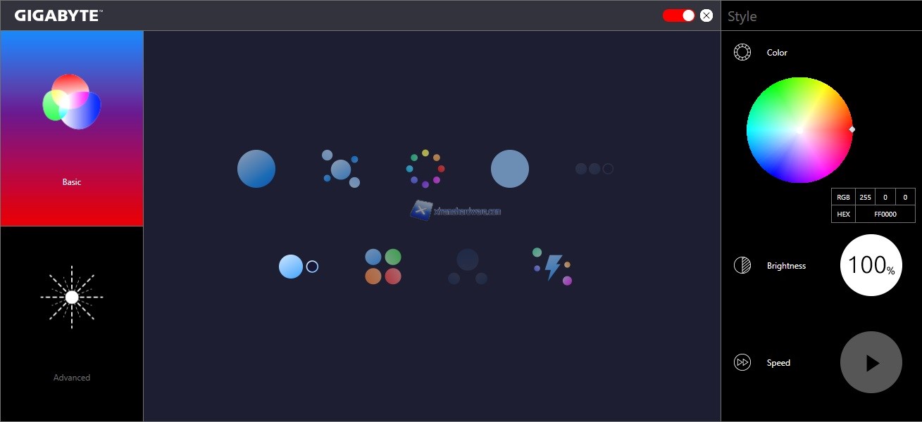 GIGABYTE RGB Fusion APP Center 3